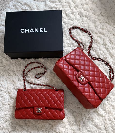 chanel red medium flap|More.